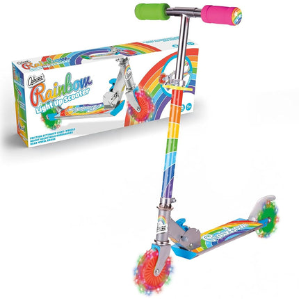 Ozbozz RAINBOW SCOOTER with Friction Activated Light Up Wheels