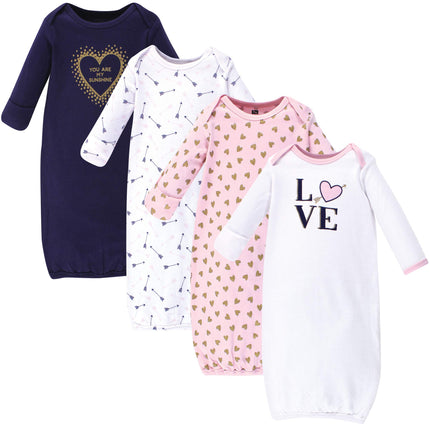 Hudson Baby Baby-Girls Cotton Gowns, Love, 0-6 Mon