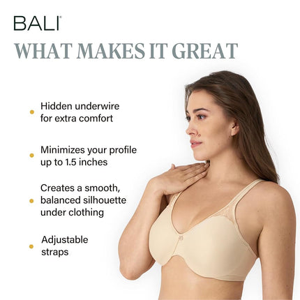 Maidenform Women's Bali - Passion For Minimizer Wired Bra Beige (Gzm), 36C