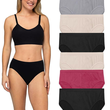 Fruit of the Loom Ladies Briefs (Pack of 6), Assor