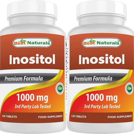Best Naturals Inositol 1000 mg 120 Tablets (120 Co