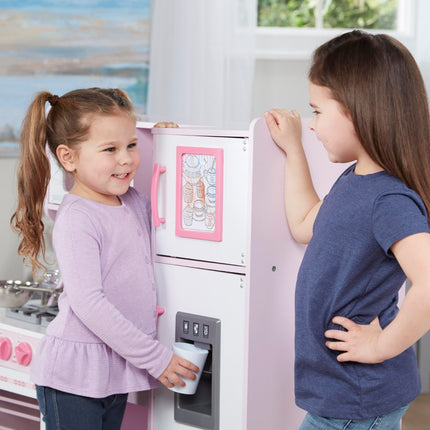 Cuisine de jeu en bois Melissa & Doug pour enfant avec distributeur de glaçons – Rose/Blanc Cupcake