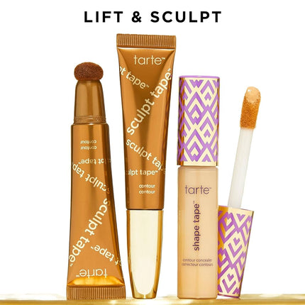 tarte sculpt tape contour – Lightweight Cream Bronzer with Shea Butter for Blendable, Buildable Contour & Natural Looking Sculpted Glow, Vegan & Cruelty-Free, full size, mahogany cool bronze