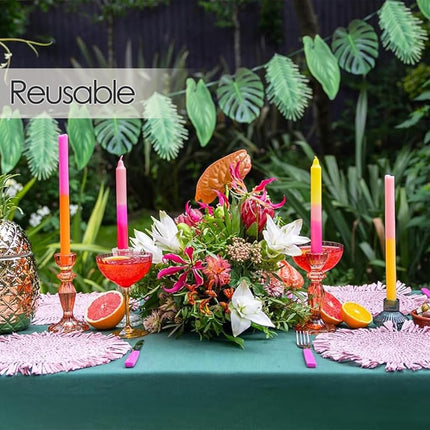 Talking Tables Green Tropical Palm Leaves Garland Bunting- 2.6M | Reusable Hawaiian Theme Party Decorations for Birthday, Summer, Luau, Jungle, Paper, Length, 8.5ft