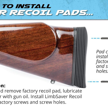 LimbSaver 10102 Classic Precision-Fit Recoil Pad for Marlin and Remington Models,Black