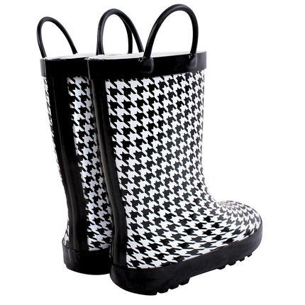 Hudson Baby Unisex-Child Rain Boot, Houndstooth, 11 Toddler
