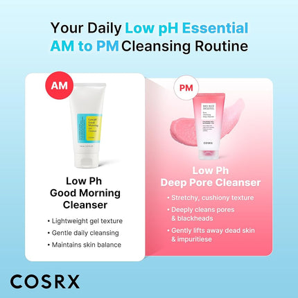 COSRX Low pH Good Morning Gel Cleanser, 5.07 fl.oz / 150ml | Mild Face Cleanser | Korean Skin Care for Acne Prone Skin, PH Balancing, Anti Acne, Breakouts Treatment
