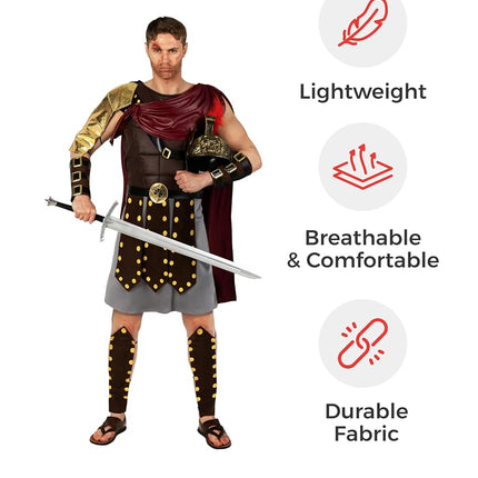 Morph Gladiator Costume, Halloween Costumes for Men, L
