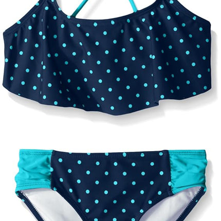 Kanu Surf Big Girls Chloe Flounce Bikini Swimsuit, Navy, 14
