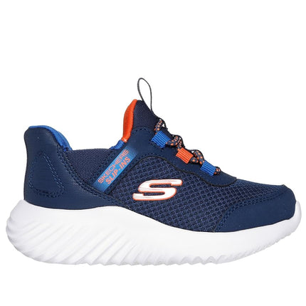 Skechers Boys' Bounder Brisk-Burst Trainer, Navy, 1.5 UK Child