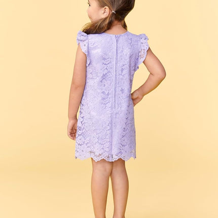 The Children's Place Robes de cérémonie à manches courtes pour bébés et tout-petits, taille unique, en dentelle violette pétale, 5T