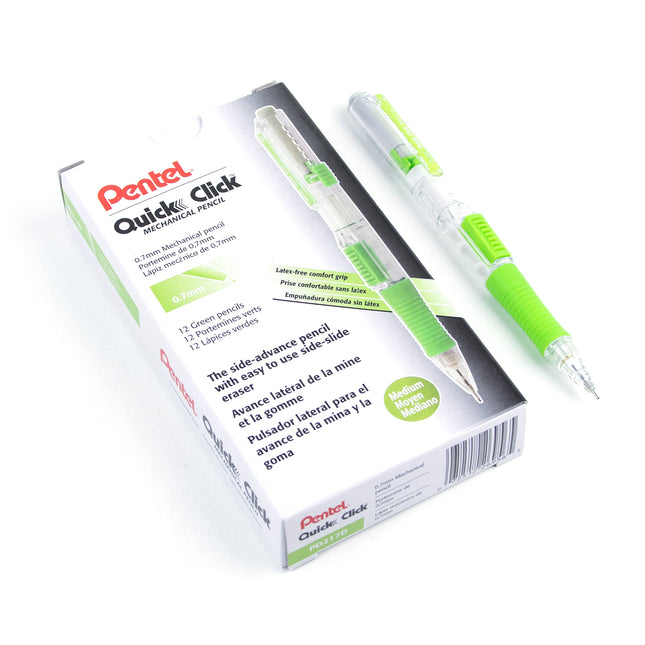 Pentel QUICK CLICK Mechanical Pencil (0.7mm), gree