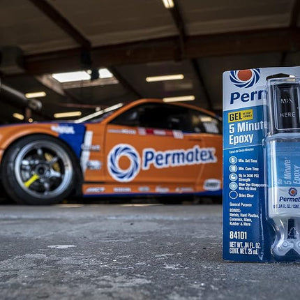 Permatex 84101 5 Minute Epoxy Gel, General Purpose non drip formula for mess free application, Water Resistant non shrinking formula, No clamping required 1 x 25ml