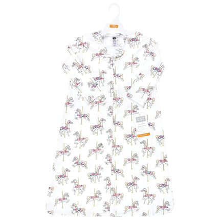Gigoteuse Bébé Unisexe à Manches Longues en Jersey de Coton Hudson Baby, Couverture, Cheval de Carrousel, 6-12 Mois