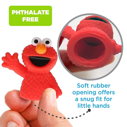 Sesame Street Bath Finger Puppets, 10 Pc - Bath Toys, Easter Basket Fillers, Easter Gifts