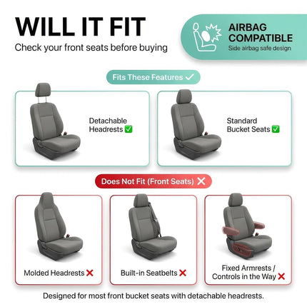 FH Group Automotive Car Seat Covers Front Set Premium 3D Air Mesh Front Seat Covers, Airbag Compatible Universal Fit Interior Accessories for Cars Trucks and SUVs - Burgundy