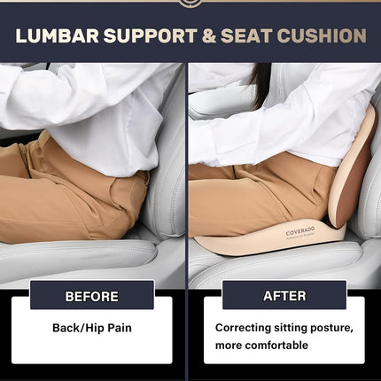 Coverado Lumbar Support Pillow for Car