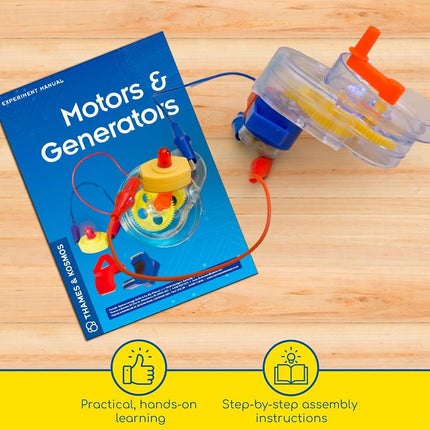 Thames & Kosmos Motors & Generators, Kids Science Kit, Learning Resources About Electric Motors and Electricity, STEM Toys for Science Experiments, Age 8+