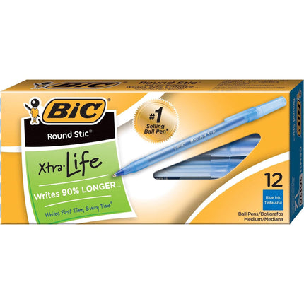Bic Corporation Bic Corporation Bolígrafo Round Stic, Punta Mediana, Tinta Azul