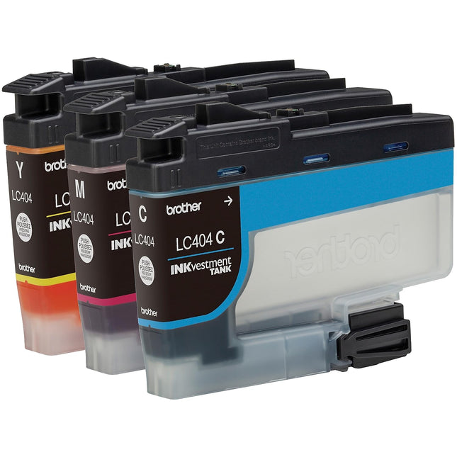Brother LC4043PKS Paquete de 3 cartuchos de tinta cian, magenta y amarillo de rendimiento estándar