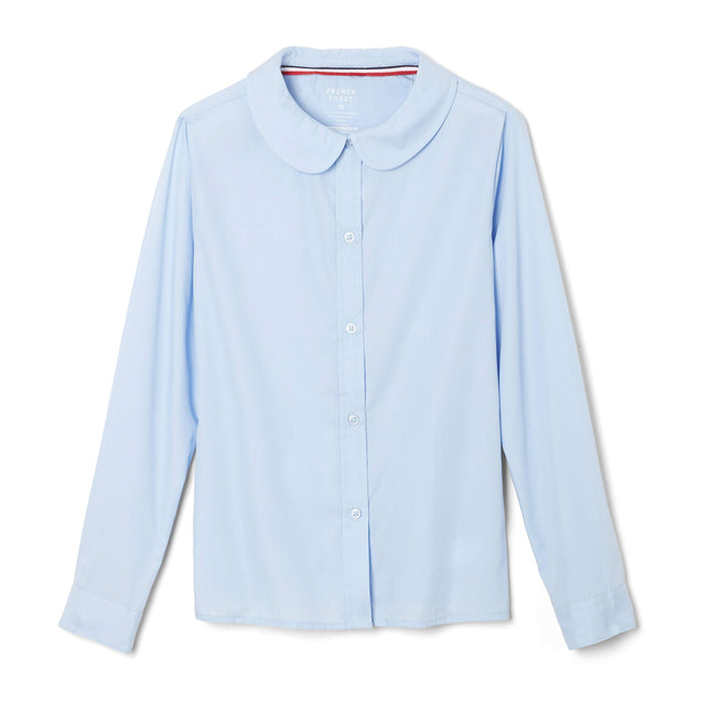 French Toast Girls' Long Sleeve Woven Shirt with P