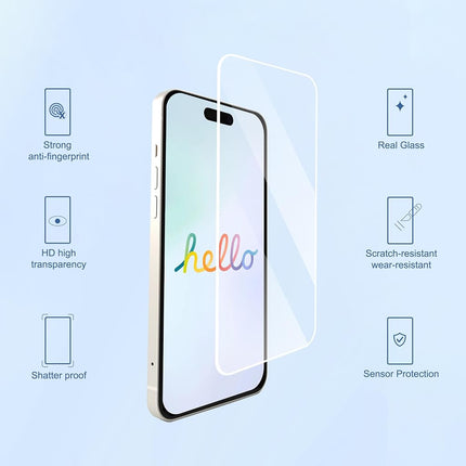 Ailun 3 Pack Screen Protector for iPhone 17 / iPhone 16 Pro, Tempered Glass
