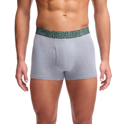Under Armour Men's Performance Cotton Trunk Boxerjock Brief Underwear, 3" Inseam, All-Day Comfort & Ultra-Soft, 3-Pack, Jasper Blue, 5XL