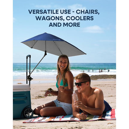 Versa-Brella Umbrella, Multi-purpose Sun Umbrella for Garden, Easy Folding Setup, Firebrick Red, 40" x 42"/102cm x 107cm