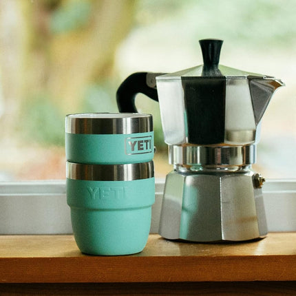 YETI Rambler 4 oz Stackable Cup, Stainless Steel, Vacuum Insulated Espresso/Coffee Cup, 2 Pack, Cape Taupe