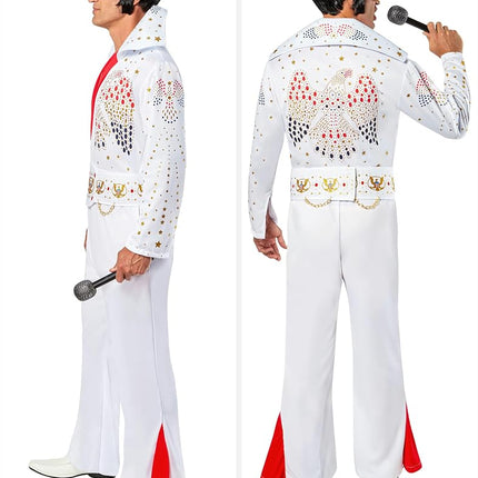 Rubies 889050L Elvis Deluxe Ad Costume, white, L Halloween Halloween