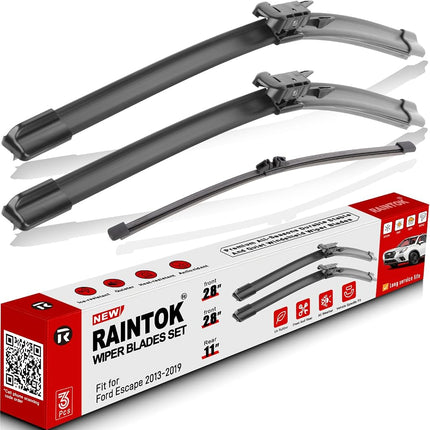 RAINTOK Windshield Wiper Blades Replacement for Fo