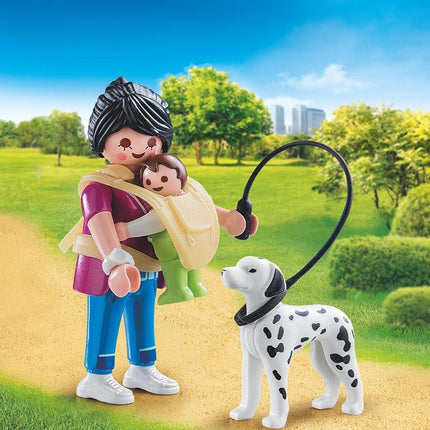 Playmobil 70154 Special Plus Mama with Baby and Dog ful, Fun Imaginative Role-Play, PlaySets Suitable for Children Ages 4+