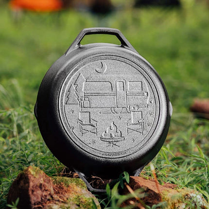 Lodge Dual Handle Camper Pan, 10.25 Inch Size, Black