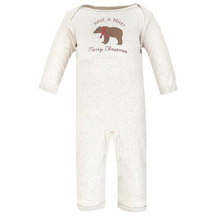 Hudson Baby barboteuses en coton pour bébé-garçons, Moose Be Christmas, 9-12 mois