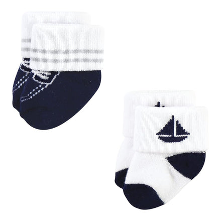 Chaussettes Hudson Baby pour bébés filles, en coton riche et éponge, lot de 12 paires, motif marin, 6-12 mois