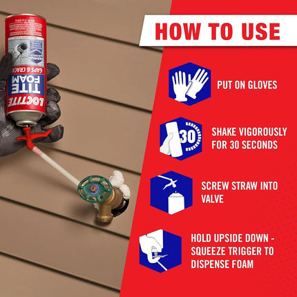 Loctite TITEFOAM Insulating Foam Sealant, Case of Twelve 12 Ounce Cans (1988753-12)
