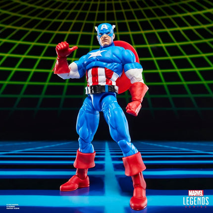 Marvel Legends Series Gamerverse Captain America vs Venom, Retro Video Game -Inspired Collectible 6-Inch Action Figures