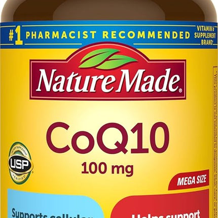 Nature Made CoQ10 100mg Softgels, Dietary Supplement for Heart Health Support, 120 Softgels, 120 Day Supply