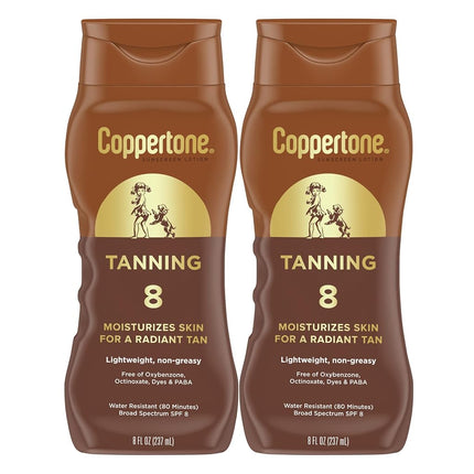 Coppertone Tanning Sunscreen Lotion, SPF 8 Broad S