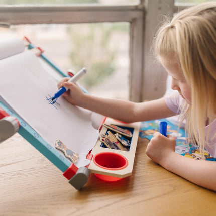 Melissa & Doug PAW Patrol Wooden Double-Sided Tabletop Art Centre Easel, Multicolor, 33274