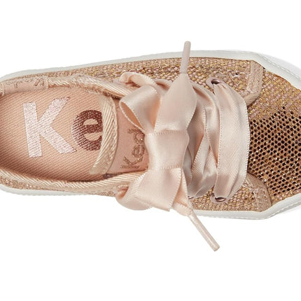 Keds Girl's Kickstart Jr. Celebrations (Toddler/Little Kid) Sneaker, Rose Gold Sparkle, 9 US Little Kid