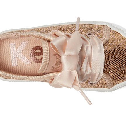 Keds Girl's Kickstart Jr. Celebrations (Toddler/Little Kid) Sneaker, Rose Gold Sparkle, 9 US Little Kid