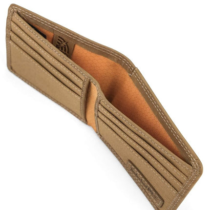 Portefeuille Timberland Pro pour homme, en cuir fin, avec protection RFID, double volet et fenêtre d'identification au dos, coloris Blé/Pullman, taille unique (RU)