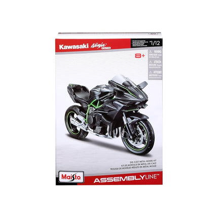 Maisto Kawasaki Ninja H2R Motorbike Build-it-Yourself Die-Cast Model Kit - 1:12 Scale, Assorted Designs and Colours