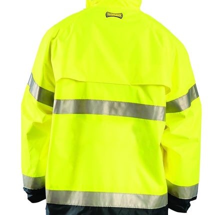 OccuNomix LUX-TJR-Y5X Premium Breathable Waterproof Rain Jacket, Classic Length, Class 3, Yellow, 5X-Large