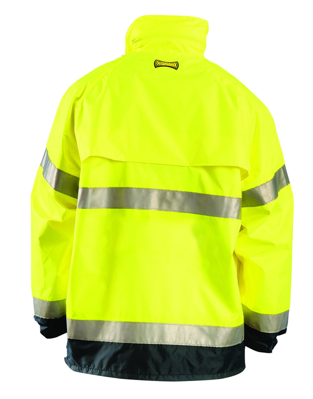 OccuNomix LUX-TJR-Y5X Premium Breathable Waterproof Rain Jacket, Classic Length, Class 3, Yellow, 5X-Large