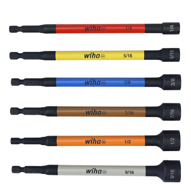 Wiha 70486 | 6 Piece Color Coded Magnetic Nut Sett