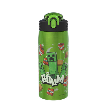 Zak Designs Minecraft Water Bottle for Travel and 