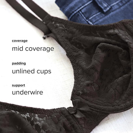 Wacoal Women's Halo Lace Unlined Mid Coverage Underwire Bra, 851205, Soft Sky, 38B