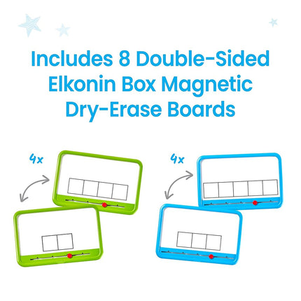 hand2mind Elkonin Boxes Magnetic Dry-Erase Board Set, Phonemic Awareness, Letter Sounds, Speech Therapy Materials, Phonics for Kindergarten, Toys that Help with Speech, Speech Therapy Tools